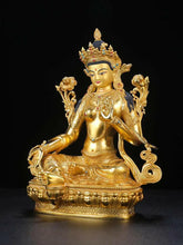 Load image into Gallery viewer, Guanin Buddha ornamentsGreen Mother Buddha Statues Bodhisattva Tibetan Brass Gold-plated Home Buddha Hall Home 5-inch 7-inch 1-foot Guanin Buddha Statues Ornaments
Buddha EnergyBuddha&amp;EnergyGreen Mother Buddha Statues Bodhisattva Tibetan Brass Gold-plated Home Buddha Hall Home 5-inch 7-inch 1-foot Guanyin Buddha Statues Ornaments