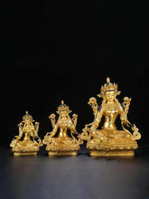 Load image into Gallery viewer, Guanin Buddha ornamentsGreen Mother Buddha Statues Bodhisattva Tibetan Brass Gold-plated Home Buddha Hall Home 5-inch 7-inch 1-foot Guanin Buddha Statues Ornaments
Buddha EnergyBuddha&amp;EnergyGreen Mother Buddha Statues Bodhisattva Tibetan Brass Gold-plated Home Buddha Hall Home 5-inch 7-inch 1-foot Guanyin Buddha Statues Ornaments