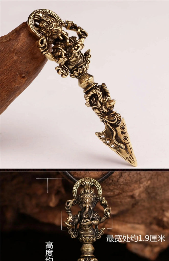 Like a trout, the God of Wealth, Vajra, clawed pestleElephant Trout God of Wealth King Kong Prong Pestle Nepal Tibetan Ethnic Style Copper Vintage Personalized Necklace Pendant for Men and Women
Buddha EnergyBuddha&EnergyWealth King Kong Prong Pestle Nepal Tibetan Ethnic Style Copper Vintage Personalized Necklace Pendant