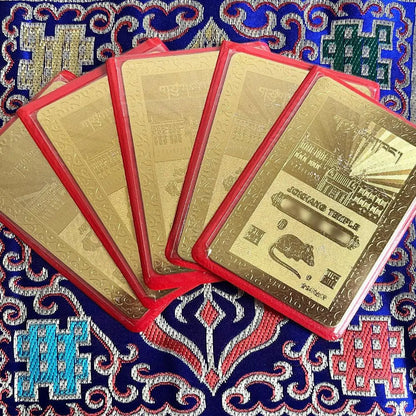 Zodiac auspicious cardsZodiac auspicious cardsThis is the Lhasa Jokhang Zodiac Talisman gilded card
Sheet, length is 8.4 cm, width is 5.3 cm, with seal
Set, one side of the card is auspiciBuddha EnergyBuddha&EnergyYear Zodiac Card Portable Card Auspicious Safety Card Copper Gold Plated Card