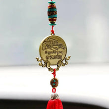 Load image into Gallery viewer, Potala Palace Car Trailer - Round Red Ordinary PackPotaba Palace Wenchuang Car Pendant Auspicious Eight Treasures Ten Phase Free Tassel Pendant Car Interior Accessories Car Hangers
Buddha EnergyBuddha&amp;EnergyTreasures Ten Phase Free Tassel Pendant Car Interior Accessories Car Hangers