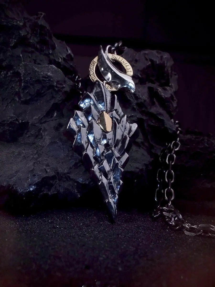 Sterling silver necklace dragon scale pendantSilver Dragon Pendant- A Blend of Style and Elegance
This stunning Silver Dragon Pendant showcases the robust dragon scale design, crafted with utmost precision usinBuddha EnergyBuddha&EnergySterling silver necklace dragon scale pendant