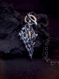 Sterling silver necklace dragon scale pendant