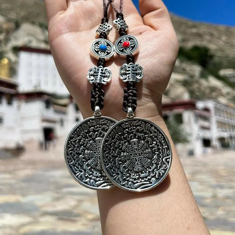 Tibetan silver nine palace gossip amuletsTibetan silver nine palace gossip amulets
Tibetan Characteristic Folk Amulet silver Nine Palace Begun Brand This Life Year Keychain Pendant Alloy Hanging Ornaments
TBuddha EnergyBuddha&EnergyLife Year Keychain Pendant Alloy Hanging Ornaments