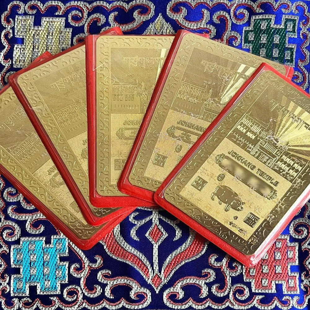 Zodiac auspicious cardsZodiac auspicious cardsThis is the Lhasa Jokhang Zodiac Talisman gilded card
Sheet, length is 8.4 cm, width is 5.3 cm, with seal
Set, one side of the card is auspiciBuddha EnergyBuddha&EnergyYear Zodiac Card Portable Card Auspicious Safety Card Copper Gold Plated Card