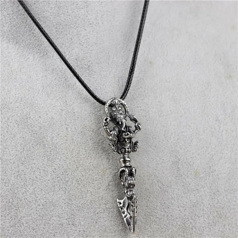 Vary Claw Pestle NecklaceRetro titanium steel elephant trunk God of wealth King Kong prong magic pestle personalized creative necklace pendant men and women do not fade not allergic
Buddha EnergyBuddha&Energywealth King Kong prong magic pestle personalized creative necklace pendant men