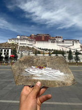 Load image into Gallery viewer, Hand-painted Tibetan Potaba Palace,  and other themesOriginal stone flakes hand-painted Potaba Palace ornamentsThis is a Tibetan folk painter in Lhasa who uses Mani stone flakes as materials.The painted Potaba Palace, Buddha EnergyBuddha&amp;EnergyOriginal Stone Hand-painted Tibet Potala Palace Mani Stone Painted Art Ornaments Gang Rinpozi