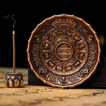 Load image into Gallery viewer, Total Palace Colorful mandala incense plateTotal Palace Penchant Line Incense Base Watching Incense Insert Enamel Color Tibetan Incense Insert Home Incense Plate Aromatherapy Stove
Buddha EnergyBuddha&amp;EnergyPotala Palace Wenchuang Line Incense Base Jantcheng Incense Insert Enamel Color Tibetan Incense Insert Home Incense Plate Aromatherapy Stove