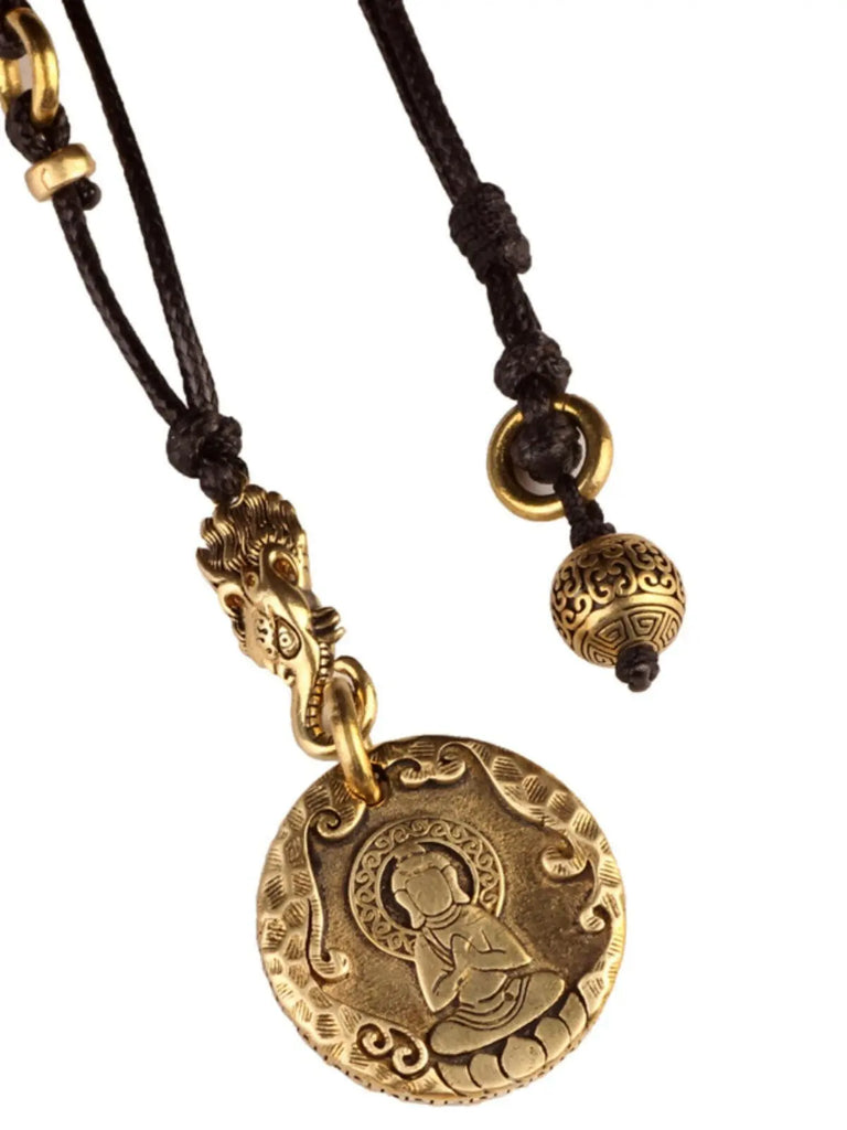 Tibet  No Phase Buddha Ten Phase necklaceThe Buddha has no appearance, taking all living beings as its appearance, and the Buddhas have no appearance, taking the hearts of all living beings as the appearancBuddha EnergyBuddha&EnergyPhase Buddha Ten Phase Free Personality Necklace Pendant