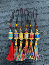 Load image into Gallery viewer, Tibetan six-character words car hangingTibetan six-character words car hanging
This car trailer was requisitioned at the Lhasa Recruiting Office
We invite some back every month
It is also very common in BBuddha EnergyBuddha&amp;EnergyTibetan Features Folk Auspicious Hanging Ornaments Car Hanging Blue Large