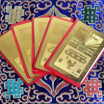 Zodiac auspicious cardsZodiac auspicious cardsThis is the Lhasa Jokhang Zodiac Talisman gilded card
Sheet, length is 8.4 cm, width is 5.3 cm, with seal
Set, one side of the card is auspiciBuddha EnergyBuddha&EnergyYear Zodiac Card Portable Card Auspicious Safety Card Copper Gold Plated Card