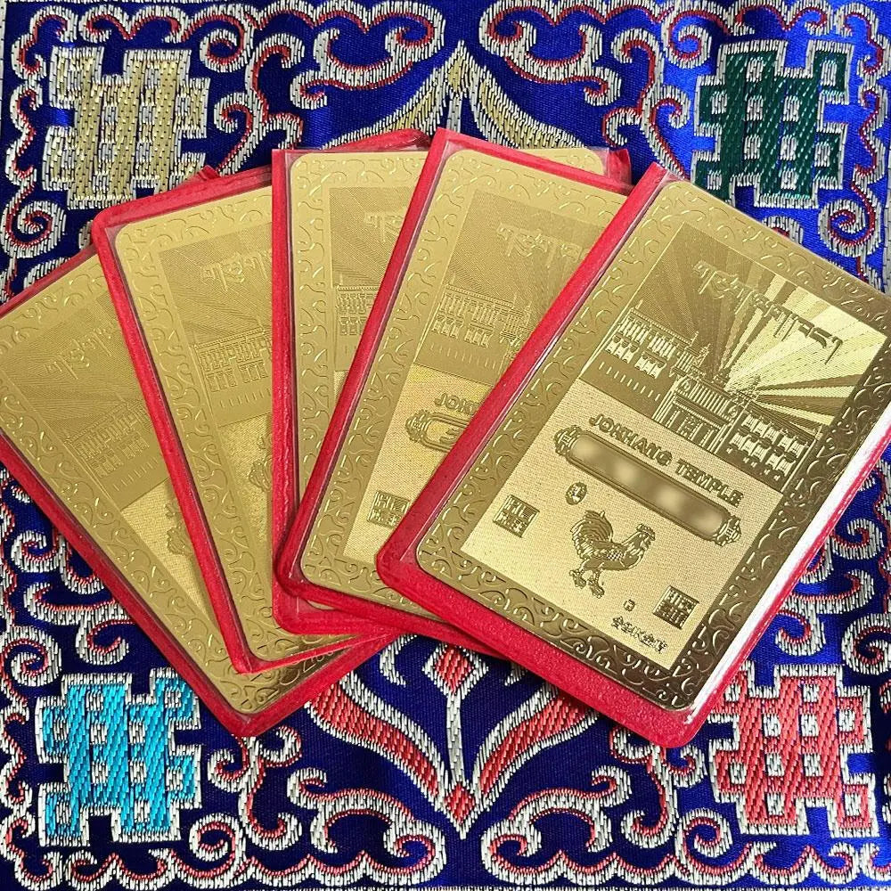 Zodiac auspicious cardsZodiac auspicious cardsThis is the Lhasa Jokhang Zodiac Talisman gilded card
Sheet, length is 8.4 cm, width is 5.3 cm, with seal
Set, one side of the card is auspiciBuddha EnergyBuddha&EnergyYear Zodiac Card Portable Card Auspicious Safety Card Copper Gold Plated Card