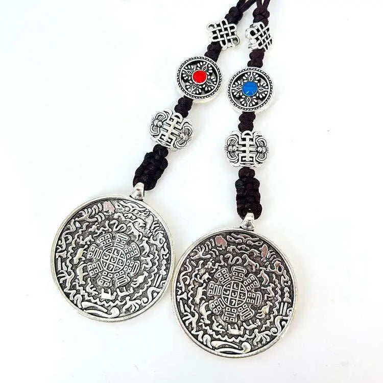 Tibetan silver nine palace gossip amuletsTibetan silver nine palace gossip amulets
Tibetan Characteristic Folk Amulet silver Nine Palace Begun Brand This Life Year Keychain Pendant Alloy Hanging Ornaments
TBuddha EnergyBuddha&EnergyLife Year Keychain Pendant Alloy Hanging Ornaments