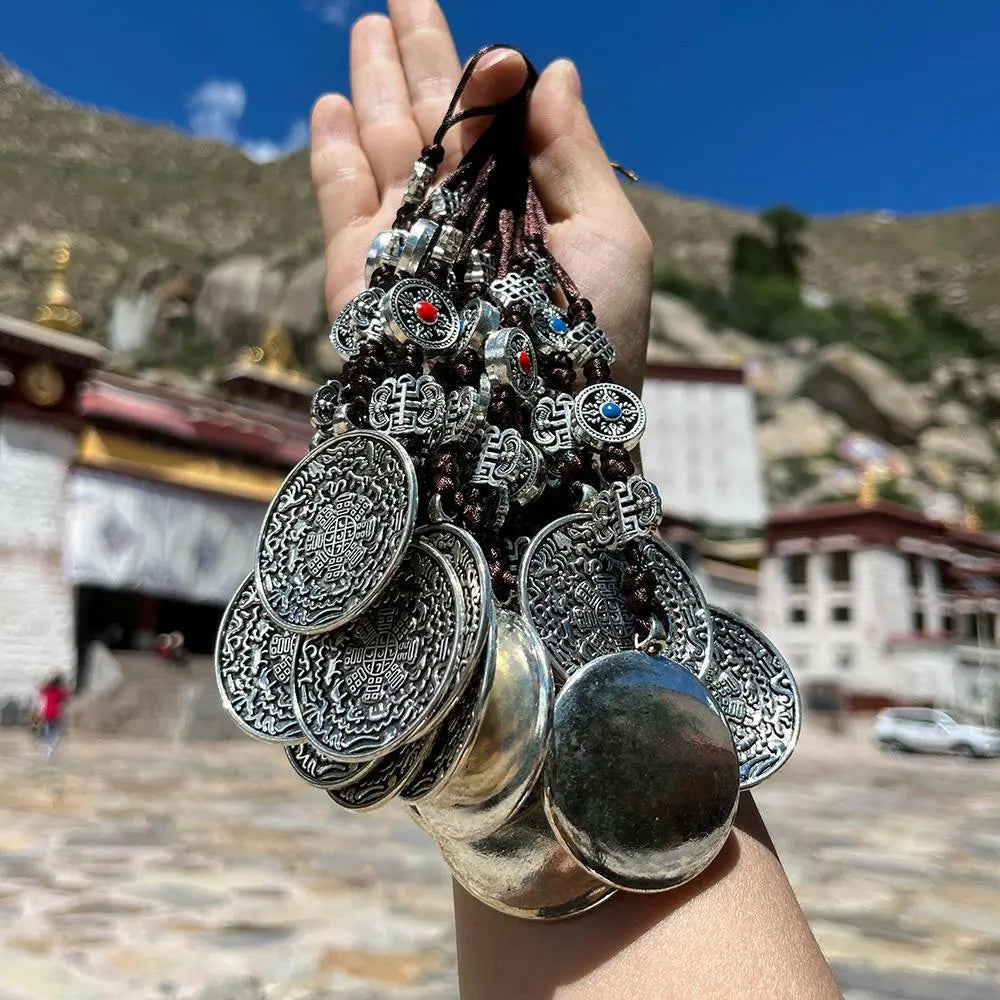 Tibetan silver nine palace gossip amuletsTibetan silver nine palace gossip amulets
Tibetan Characteristic Folk Amulet silver Nine Palace Begun Brand This Life Year Keychain Pendant Alloy Hanging Ornaments
TBuddha EnergyBuddha&EnergyLife Year Keychain Pendant Alloy Hanging Ornaments