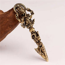 Load image into Gallery viewer, Like a trout, the God of Wealth, Vajra, clawed pestleElephant Trout God of Wealth King Kong Prong Pestle Nepal Tibetan Ethnic Style Copper Vintage Personalized Necklace Pendant for Men and Women
Buddha EnergyBuddha&amp;EnergyWealth King Kong Prong Pestle Nepal Tibetan Ethnic Style Copper Vintage Personalized Necklace Pendant