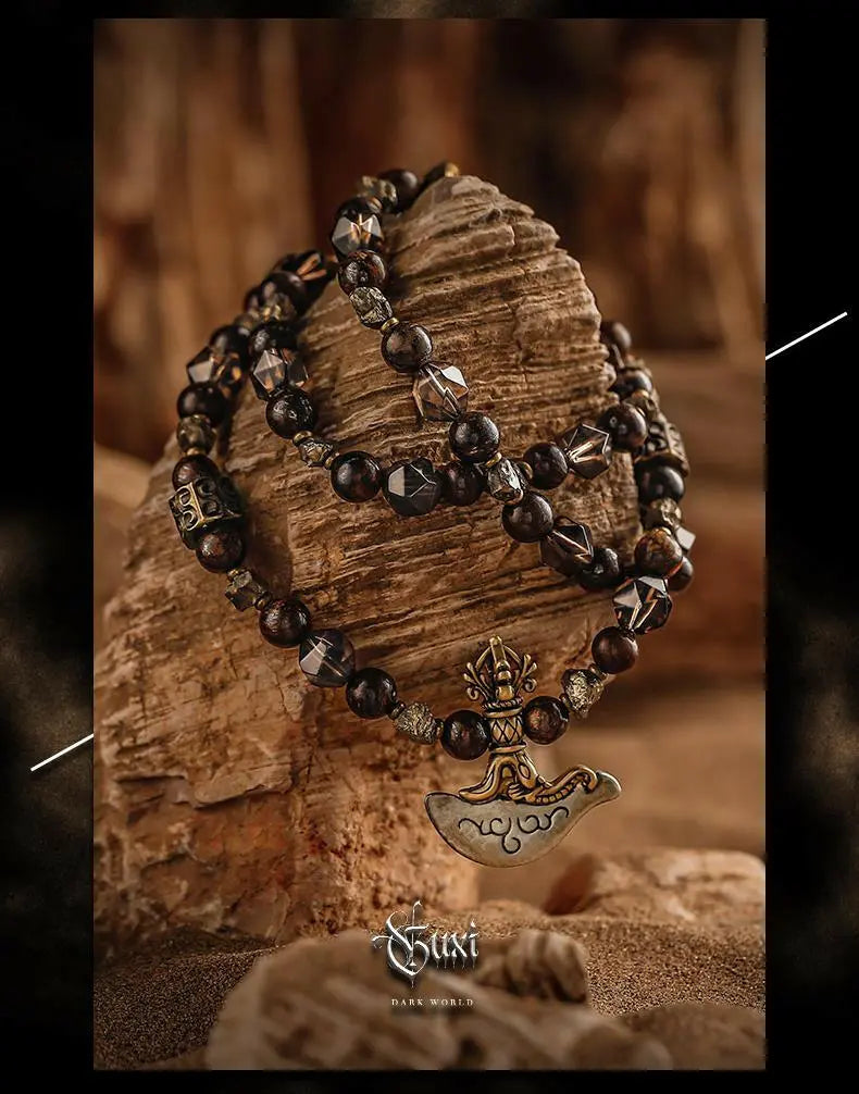 Original crystal beaded necklace Buddha Energy