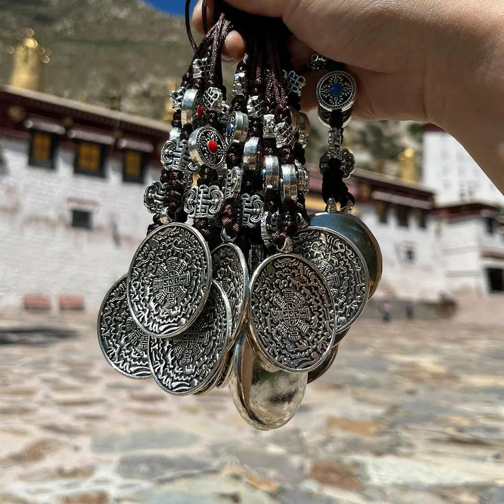 Tibetan silver nine palace gossip amuletsTibetan silver nine palace gossip amulets
Tibetan Characteristic Folk Amulet silver Nine Palace Begun Brand This Life Year Keychain Pendant Alloy Hanging Ornaments
TBuddha EnergyBuddha&EnergyLife Year Keychain Pendant Alloy Hanging Ornaments