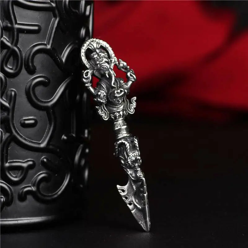 Vary Claw Pestle NecklaceRetro titanium steel elephant trunk God of wealth King Kong prong magic pestle personalized creative necklace pendant men and women do not fade not allergic
Buddha EnergyBuddha&Energywealth King Kong prong magic pestle personalized creative necklace pendant men