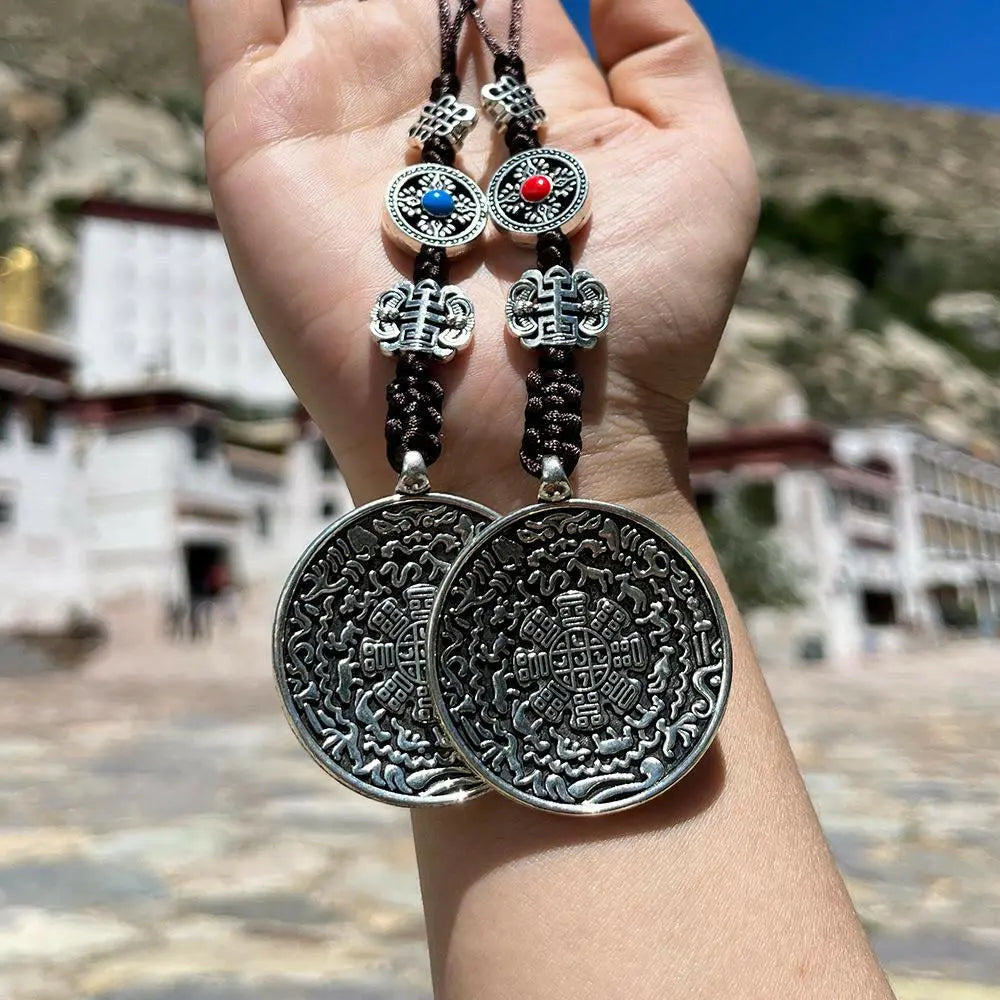 Tibetan silver nine palace gossip amuletsTibetan silver nine palace gossip amulets
Tibetan Characteristic Folk Amulet silver Nine Palace Begun Brand This Life Year Keychain Pendant Alloy Hanging Ornaments
TBuddha EnergyBuddha&EnergyLife Year Keychain Pendant Alloy Hanging Ornaments