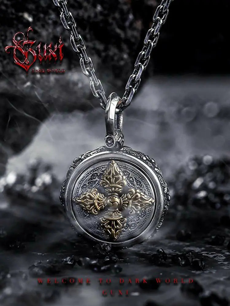 The cross pestle pendant can be rotated as an ornament [Choice] Retro 925 Silver Necklace Men's Advanced Sense Cross Pestle Pendant Rotatable Jewelry
Store name: Buddha &amp; energy Feng Shui jewelry store,The main typeBuddha EnergyBuddha&Energycross pestle pendant