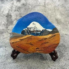 Load image into Gallery viewer, Tibetan hand-painted Kailash pebblesThe original stone hand-painted Kailash painted art ornaments
It was painted by Tibetan folk painters using pebbles as a material
The painted Kailash paintings are pBuddha EnergyBuddha&amp;EnergyTibet Original Stone Hand-painted Gangrinbozi Pebbles Art Decoration Pattern 18