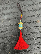 Load image into Gallery viewer, Tibetan six-character words car hangingTibetan six-character words car hanging
This car trailer was requisitioned at the Lhasa Recruiting Office
We invite some back every month
It is also very common in BBuddha EnergyBuddha&amp;EnergyTibetan Features Folk Auspicious Hanging Ornaments Car Hanging Blue Large