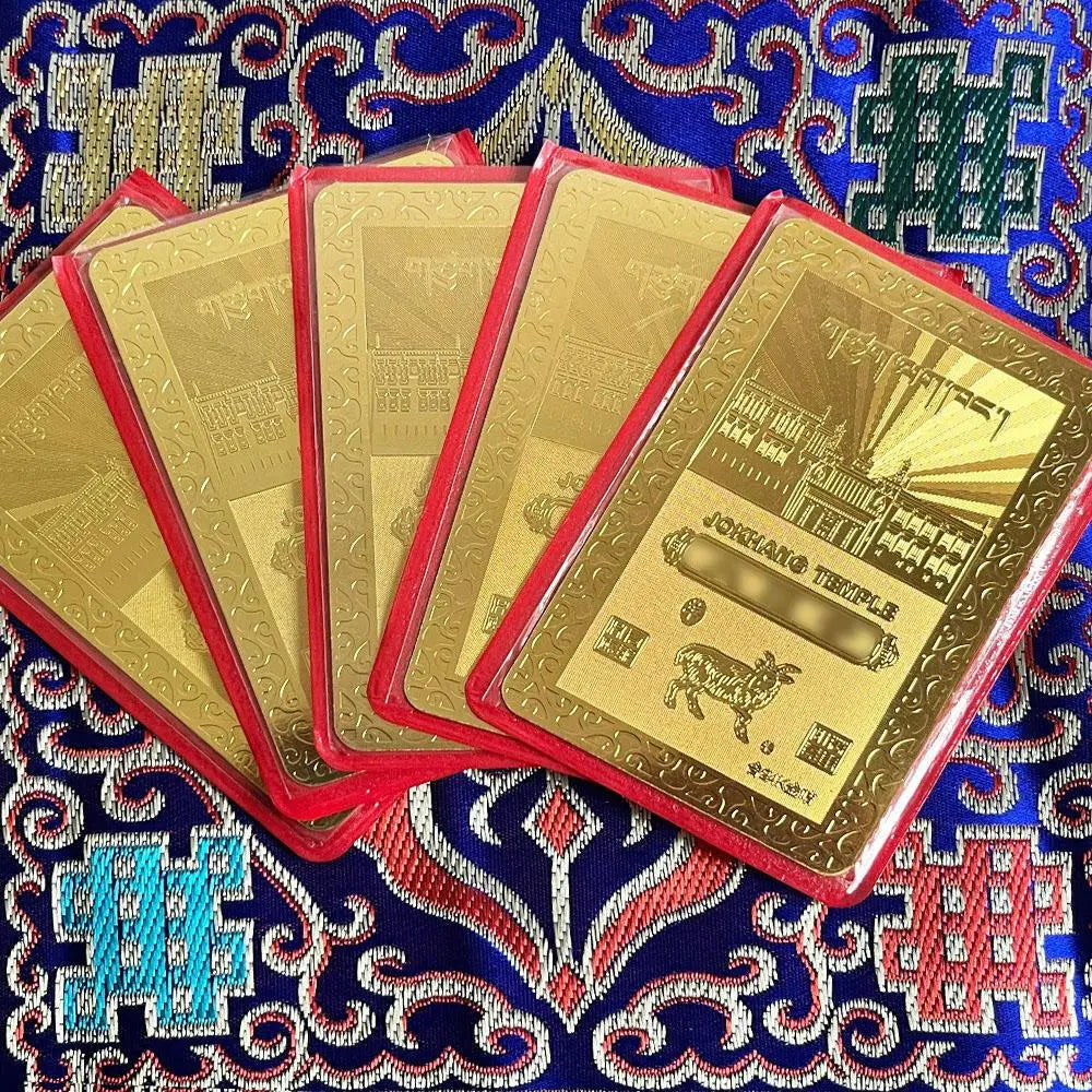 Zodiac auspicious cardsZodiac auspicious cardsThis is the Lhasa Jokhang Zodiac Talisman gilded card
Sheet, length is 8.4 cm, width is 5.3 cm, with seal
Set, one side of the card is auspiciBuddha EnergyBuddha&EnergyYear Zodiac Card Portable Card Auspicious Safety Card Copper Gold Plated Card