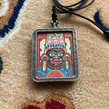 Load image into Gallery viewer, God of Wealth Aka Gawk PendantTibet Lhasa Manila Pure Hand-painted Small Thanks Necklace Carry-on God of Wealth Aka Gawk Pendant
Akira hand-painted thanks necklace
Zakiram&#39;s pure hand-painted litBuddha EnergyBuddha&amp;EnergyTibet Lhasa Zakilam Pure Hand-painted Small Thangka Necklace Carry-