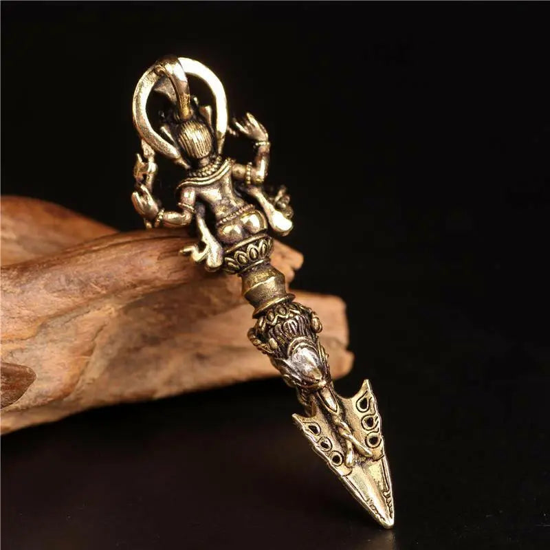 Like a trout, the God of Wealth, Vajra, clawed pestleElephant Trout God of Wealth King Kong Prong Pestle Nepal Tibetan Ethnic Style Copper Vintage Personalized Necklace Pendant for Men and Women
Buddha EnergyBuddha&EnergyWealth King Kong Prong Pestle Nepal Tibetan Ethnic Style Copper Vintage Personalized Necklace Pendant