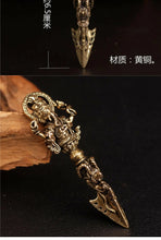 Load image into Gallery viewer, Like a trout, the God of Wealth, Vajra, clawed pestleElephant Trout God of Wealth King Kong Prong Pestle Nepal Tibetan Ethnic Style Copper Vintage Personalized Necklace Pendant for Men and Women
Buddha EnergyBuddha&amp;EnergyWealth King Kong Prong Pestle Nepal Tibetan Ethnic Style Copper Vintage Personalized Necklace Pendant