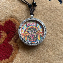 Load image into Gallery viewer, God of Wealth Aka Gawk PendantTibet Lhasa Manila Pure Hand-painted Small Thanks Necklace Carry-on God of Wealth Aka Gawk Pendant
Akira hand-painted thanks necklace
Zakiram&#39;s pure hand-painted litBuddha EnergyBuddha&amp;EnergyTibet Lhasa Zakilam Pure Hand-painted Small Thangka Necklace Carry-