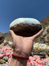 Load image into Gallery viewer, Tibetan hand-painted Kailash pebblesOriginal stone hand-painted Kailash painted art ornaments
This is a painting by a Tibetan folk painter using pebbles as the material
The painted Kailash is very beauBuddha EnergyBuddha&amp;EnergyTibet Original Stone Hand-painted Gangrinboqi Pebbles Art Decoration Pattern 9