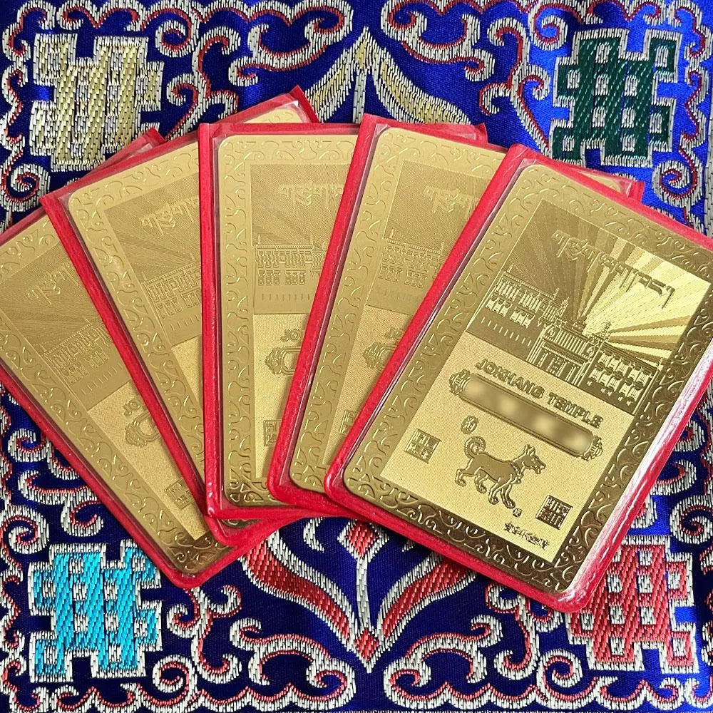 Zodiac auspicious cardsZodiac auspicious cardsThis is the Lhasa Jokhang Zodiac Talisman gilded card
Sheet, length is 8.4 cm, width is 5.3 cm, with seal
Set, one side of the card is auspiciBuddha EnergyBuddha&EnergyYear Zodiac Card Portable Card Auspicious Safety Card Copper Gold Plated Card