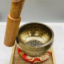 Load image into Gallery viewer, Nepalese Handmade Bronze Chimes and Vajra Pestle Buddha&#39;s Sound Bowl Buddha Energy