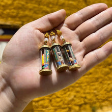 Load image into Gallery viewer, Tibetan God of Wealth Aka PendantAkira Tankage BottleThe Zakigawu bottle contains the small thanks of Akira, in the middle of the bottleContaining scriptures, barley and other items, the Gawk bottleBuddha EnergyBuddha&amp;EnergyTibet Lhasa Zakilam Small Tangka Gawu Bottle Carry-