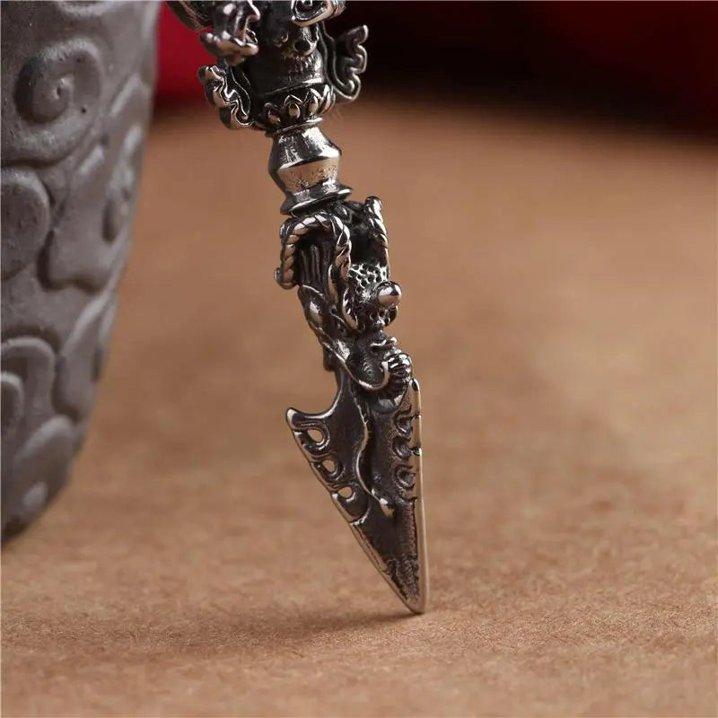 Vary Claw Pestle NecklaceRetro titanium steel elephant trunk God of wealth King Kong prong magic pestle personalized creative necklace pendant men and women do not fade not allergic
Buddha EnergyBuddha&Energywealth King Kong prong magic pestle personalized creative necklace pendant men