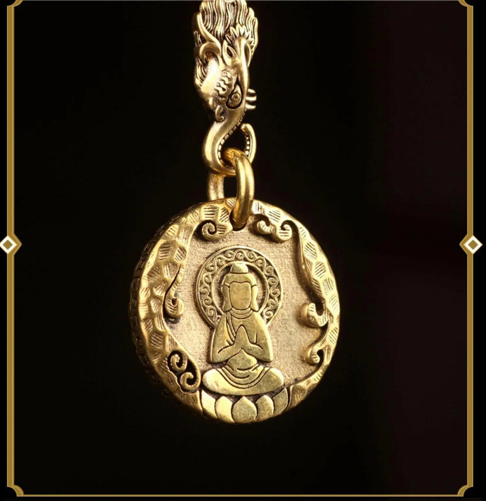 Tibet  No Phase Buddha Ten Phase necklaceThe Buddha has no appearance, taking all living beings as its appearance, and the Buddhas have no appearance, taking the hearts of all living beings as the appearancBuddha EnergyBuddha&EnergyPhase Buddha Ten Phase Free Personality Necklace Pendant