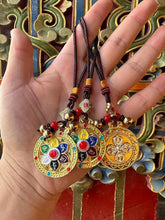 Load image into Gallery viewer, Tibetan six-character mantra key buckleTibetan six-character mantra key buckle
Tibetan Characteristic Folk Body Protection Hanging Ornaments Colorful Six-character Manure Hanging Ornaments for the Year ofBuddha EnergyBuddha&amp;EnergyTibetan Characteristic Folk Body Protection Hanging Ornaments Colorful