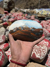 Load image into Gallery viewer, Tibetan hand-painted Kailash pebblesOriginal stone hand-painted Kailash painted art ornaments
This is a painting by a Tibetan folk painter using pebbles as the material
The painted Kailash is very beauBuddha EnergyBuddha&amp;EnergyTibet Original Stone Hand-painted Gangrinboqi Pebbles Art Decoration Pattern 9