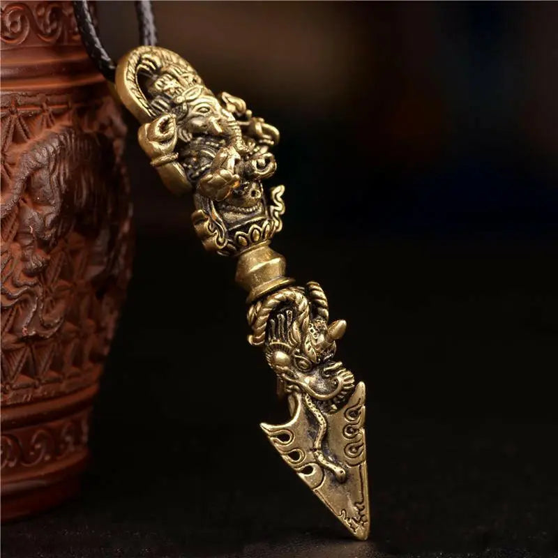 Like a trout, the God of Wealth, Vajra, clawed pestleElephant Trout God of Wealth King Kong Prong Pestle Nepal Tibetan Ethnic Style Copper Vintage Personalized Necklace Pendant for Men and Women
Buddha EnergyBuddha&EnergyWealth King Kong Prong Pestle Nepal Tibetan Ethnic Style Copper Vintage Personalized Necklace Pendant