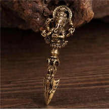 Load image into Gallery viewer, Like a trout, the God of Wealth, Vajra, clawed pestleElephant Trout God of Wealth King Kong Prong Pestle Nepal Tibetan Ethnic Style Copper Vintage Personalized Necklace Pendant for Men and Women
Buddha EnergyBuddha&amp;EnergyWealth King Kong Prong Pestle Nepal Tibetan Ethnic Style Copper Vintage Personalized Necklace Pendant