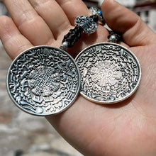 Load image into Gallery viewer, Tibetan silver nine palace gossip amuletsTibetan silver nine palace gossip amulets
Tibetan Characteristic Folk Amulet silver Nine Palace Begun Brand This Life Year Keychain Pendant Alloy Hanging Ornaments
TBuddha EnergyBuddha&amp;EnergyLife Year Keychain Pendant Alloy Hanging Ornaments