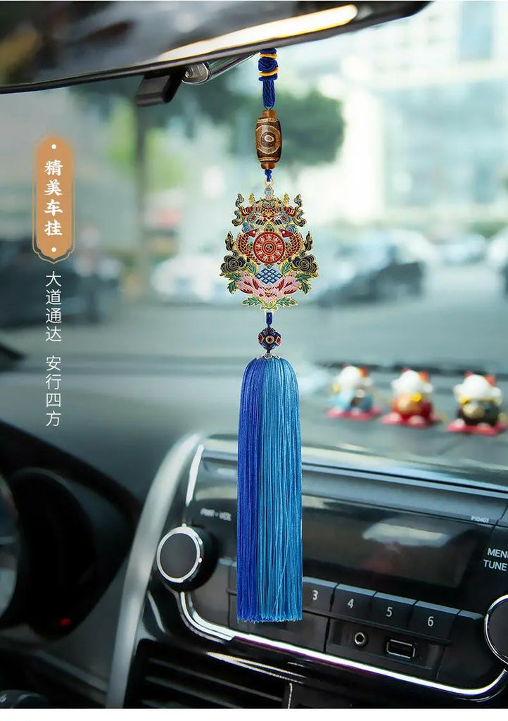 Potala Palace Car Trailer - Round Red Ordinary PackPotaba Palace Wenchuang Car Pendant Auspicious Eight Treasures Ten Phase Free Tassel Pendant Car Interior Accessories Car Hangers
Buddha EnergyBuddha&EnergyTreasures Ten Phase Free Tassel Pendant Car Interior Accessories Car Hangers