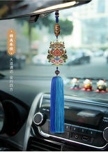 Load image into Gallery viewer, Potala Palace Car Trailer - Round Red Ordinary PackPotaba Palace Wenchuang Car Pendant Auspicious Eight Treasures Ten Phase Free Tassel Pendant Car Interior Accessories Car Hangers
Buddha EnergyBuddha&amp;EnergyTreasures Ten Phase Free Tassel Pendant Car Interior Accessories Car Hangers