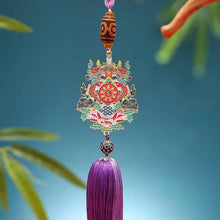 Load image into Gallery viewer, Potala Palace Car Trailer - Round Red Ordinary PackPotaba Palace Wenchuang Car Pendant Auspicious Eight Treasures Ten Phase Free Tassel Pendant Car Interior Accessories Car Hangers
Buddha EnergyBuddha&amp;EnergyTreasures Ten Phase Free Tassel Pendant Car Interior Accessories Car Hangers